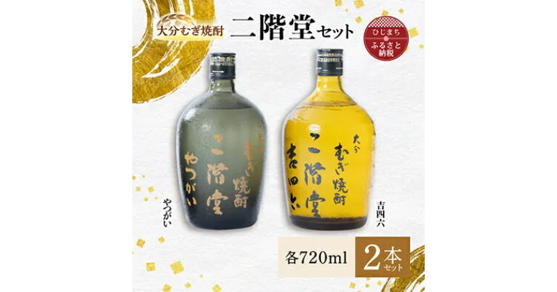 【ふるさと納税】大分むぎ焼酎 二階堂 吉四六 瓶・やつがいセット AG09【1078136】