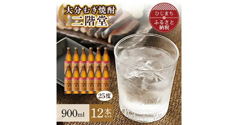 【ふるさと納税】大分むぎ焼酎 二階堂25度(900ml)12本セット AG23【1099985】