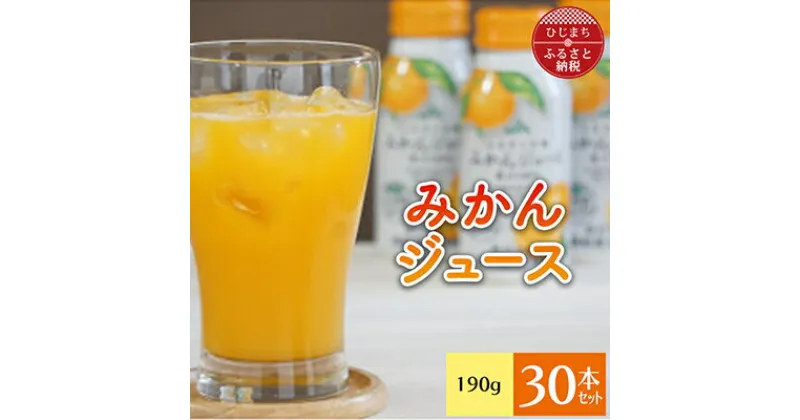 【ふるさと納税】みかんジュース　190g×30本_ 飲料 ジュース ご当地ドリンク お取り寄せ 人気 美味しい ミカンジュース みかん ミカン 缶 温州みかん 【1254952】