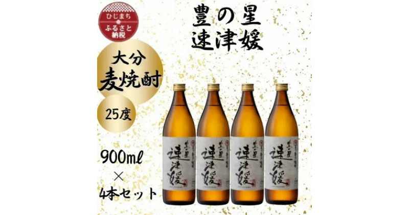 【ふるさと納税】大分むぎ焼酎　二階堂速津媛25度(900ml)4本セット【1456766】