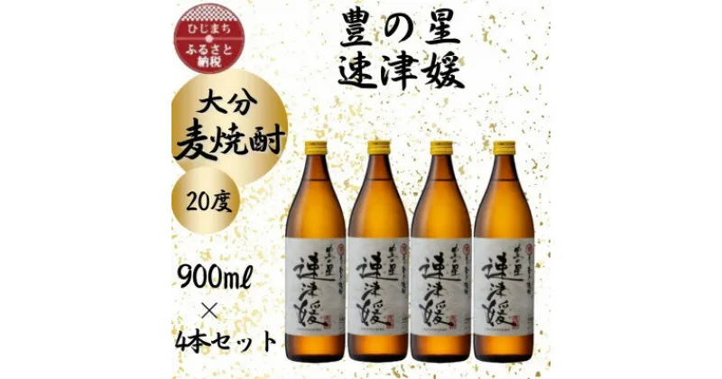 【ふるさと納税】大分むぎ焼酎　二階堂速津媛20度(900ml)4本セット【1456951】