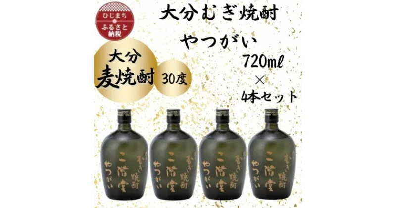 【ふるさと納税】大分むぎ焼酎　二階堂やつがい30度(720ml)4本セット【1455703】