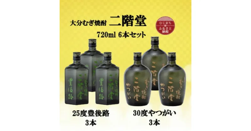 【ふるさと納税】大分むぎ焼酎　二階堂豊後路25度3本とやつがい30度(720ml)6本セット【1494102】