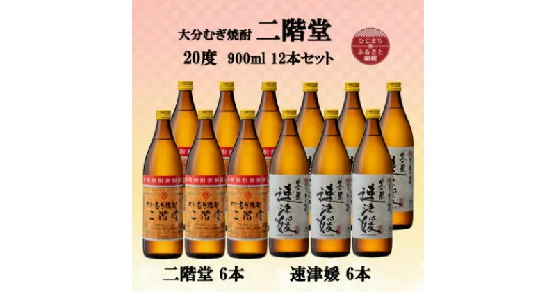 【ふるさと納税】大分むぎ焼酎　二階堂6本と速津媛6本20度(900ml)12本セット【1494113】