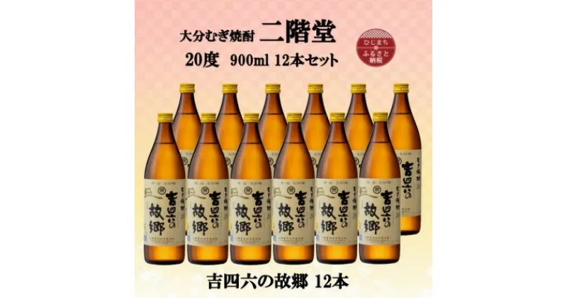 【ふるさと納税】大分むぎ焼酎　二階堂吉四六の故郷20度(900ml)12本セット【1494466】