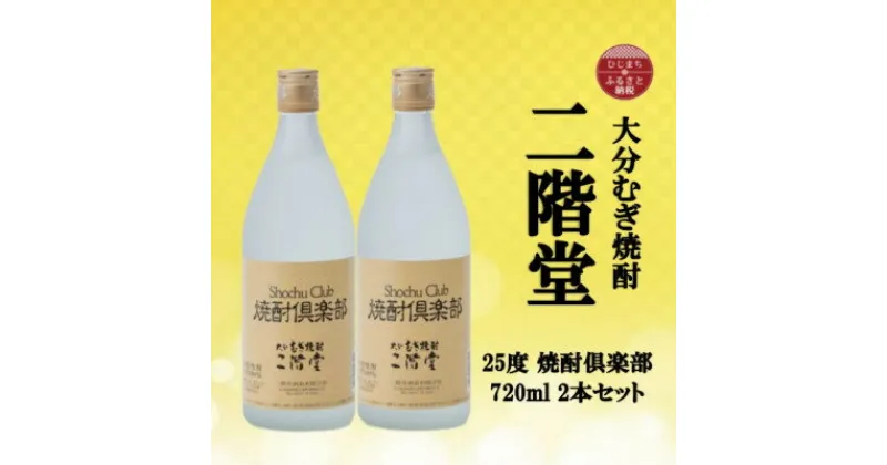 【ふるさと納税】大分むぎ焼酎　二階堂焼酎倶楽部25度(720ml)2本セット【1515537】