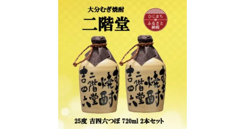 【ふるさと納税】大分むぎ焼酎　二階堂吉四六つぼ25度(720ml)2本セット【1515898】