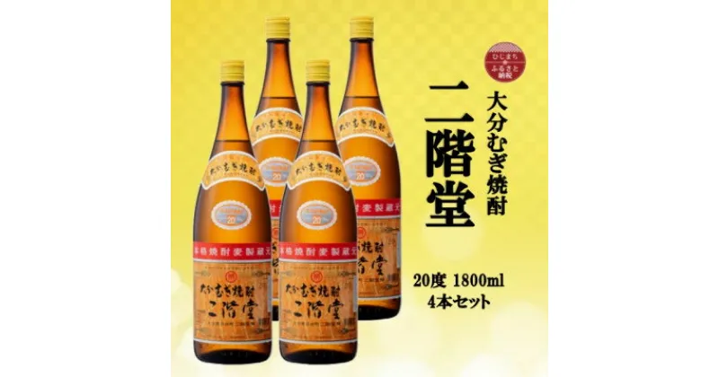 【ふるさと納税】大分むぎ焼酎　二階堂20度(1800ml)4本セット【1515933】