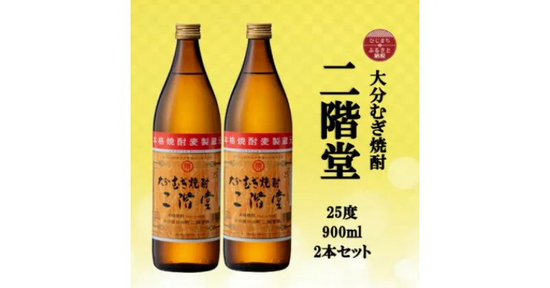 【ふるさと納税】大分むぎ焼酎　二階堂25度(900ml)2本セット【1516229】