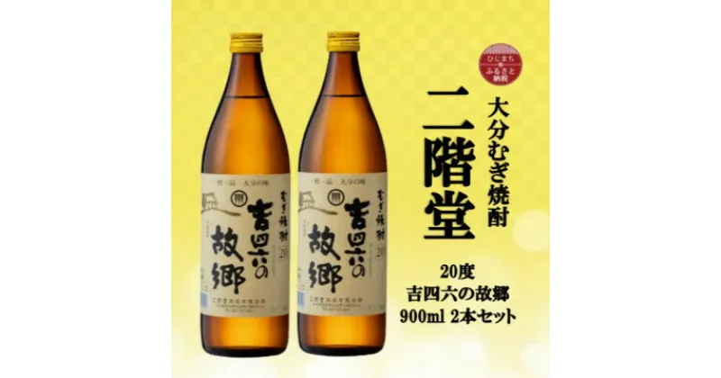 【ふるさと納税】大分むぎ焼酎　二階堂吉四六の故郷20度(900ml)2本セット【1516293】