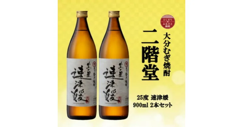 【ふるさと納税】大分むぎ焼酎　二階堂速媛25度(900ml)2本セット【1516302】