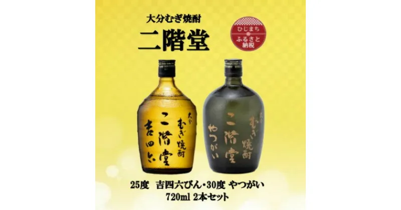 【ふるさと納税】大分むぎ焼酎　二階堂吉四六瓶25度とやつがい30度(720ml)2本セット【1515087】