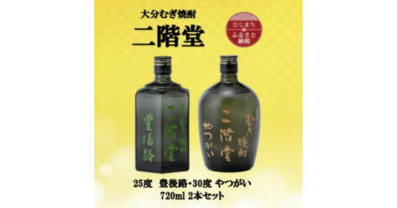 【ふるさと納税】大分むぎ焼酎　二階堂豊後路25度とやつがい30度(720ml)2本セット【1515462】