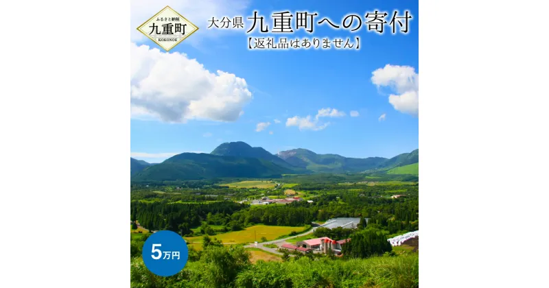 【ふるさと納税】九重町への寄付（返礼品はありません） 寄付 5万円