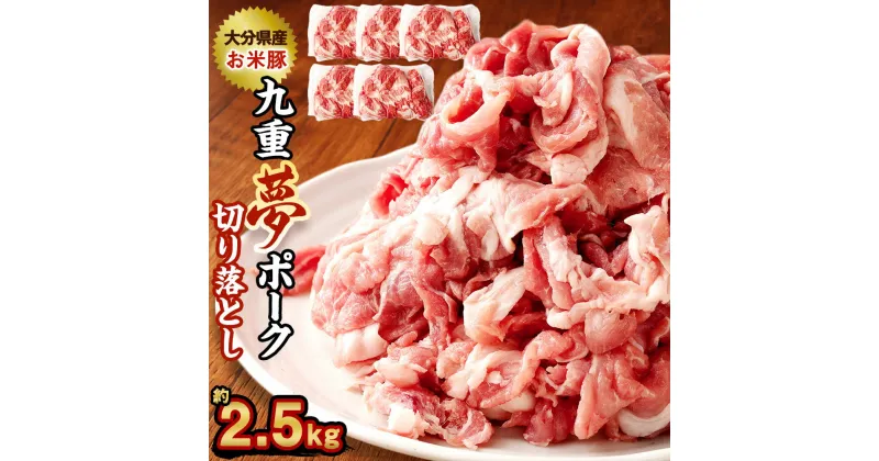 【ふるさと納税】九重夢 ポーク お米豚 切り落とし 約2.5kg 500g×5パック 九重夢ポーク SPF豚 豚肉 小分け 真空パック お肉 切落し 国産 九州産 大分県産 九重町産 冷凍 送料無料