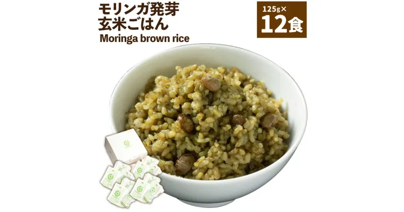 【ふるさと納税】Moringa brown rice モリンガ発芽玄米ご飯 125g×12食 玄米 酵素玄米 GABA うるち米 熟成 残留農薬ゼロ 国産 大分県 九重町 送料無料