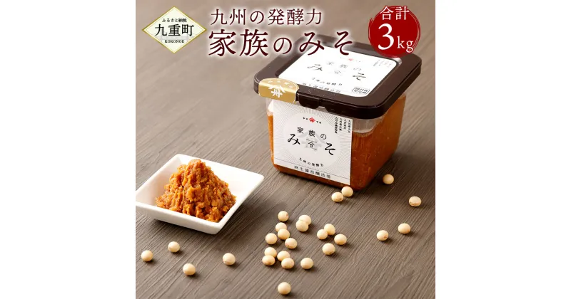 【ふるさと納税】【九州の発酵力】家族のみそ 合計3kg 500g×6個セット 味噌 みそ 合わせ味噌 調味料 セット 化学調味料・保存料不使用 送料無料