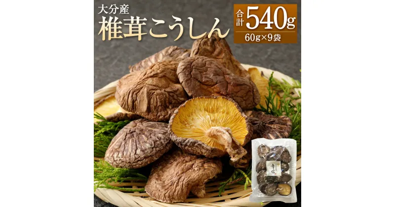 【ふるさと納税】大分産 椎茸 こうしん 合計540g 60g×9袋 しいたけ きのこ キノコ 茸 春 国産 九州産 大分県産 送料無料