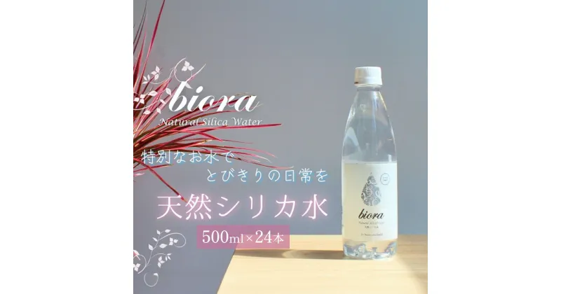 【ふるさと納税】 biora天然シリカ水 500ml×24本 天然水 水 飲料水 シリカ シリカ水 軟水 ミネラル ミネラルウォーター 美容 美容飲料 健康 大分県 九州 玖珠町 採水 安全 含有量72mg 硬度43.1 備蓄 防災 含有量 吸収率 継続 効率 天然 シリカ成分