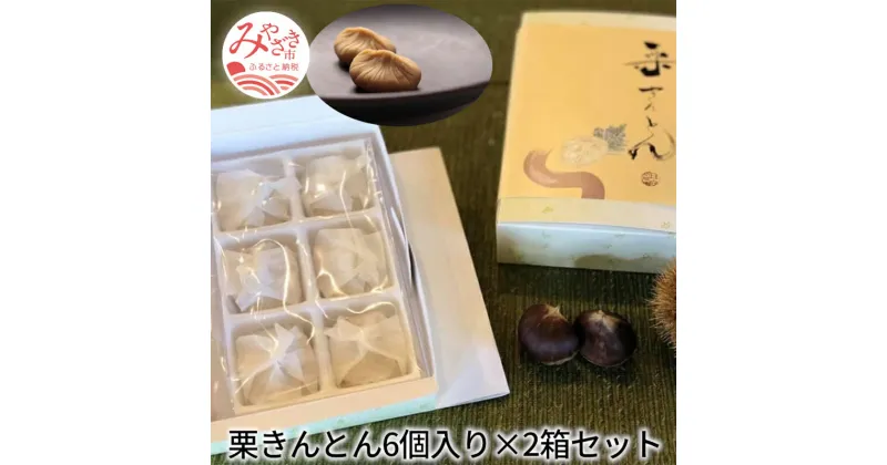 【ふるさと納税】栗きんとん6個入り×2箱セット 栗 シンプル 秋 和菓子 銘菓 最高級 団欒 御贈答 日向利久庵 お菓子 専門店 お土産 ギフト 栗餡 冷凍 宮崎県 宮崎市 送料無料