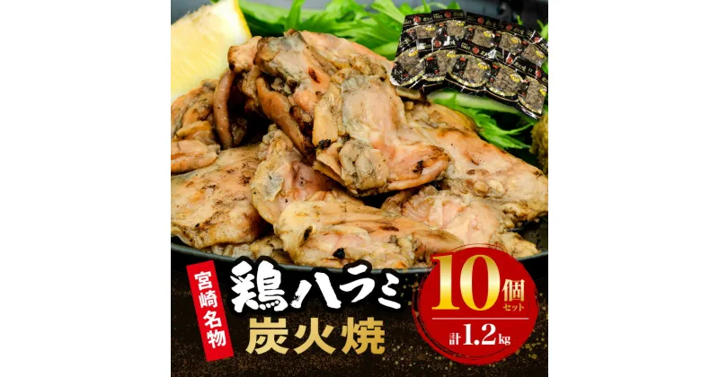 【ふるさと納税】鶏ハラミ炭火焼10個セット（ゆず胡椒付き） 希少部位 テレビ東京 白熱ランキング 全国ご当地食No.1 お肉 国産 食品 畜産物 宮崎県 宮崎市 送料無料