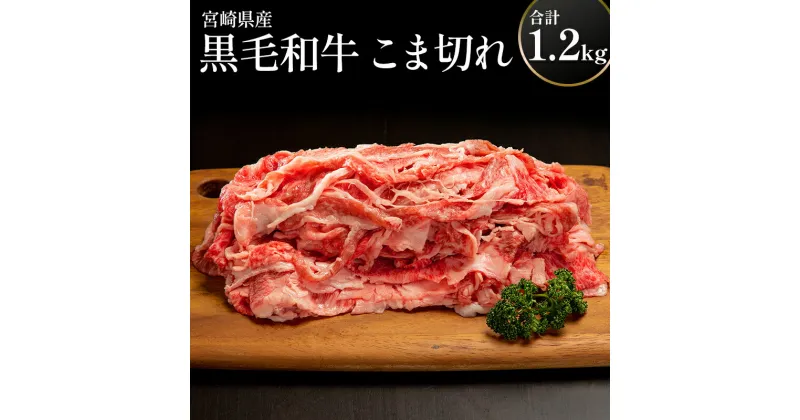 【ふるさと納税】宮崎県産黒毛和牛こま切れ（煮込み、炒め物用）1.2kg（400g×3） 冷凍 お肉 国産牛 牛肉 食品 焼肉 バーベキュー 畜産物 宮崎県 宮崎市 送料無料