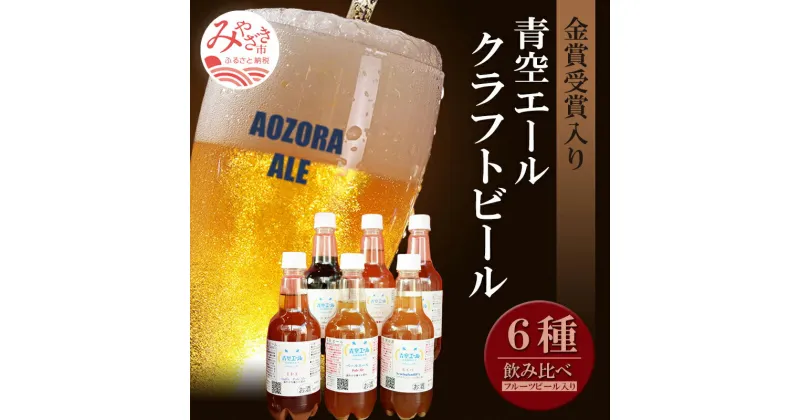 【ふるさと納税】青空エールこだわりのクラフトビール飲み比べ詰め合わせセット〈フルーツビール入り〉6種6本（500mlペットボトル×6本） 青空エール クラフトビール 飲み比べ 詰め合わせ セット フルーツビール お酒 冷蔵 お取り寄せ 宮崎県 宮崎市 送料無料