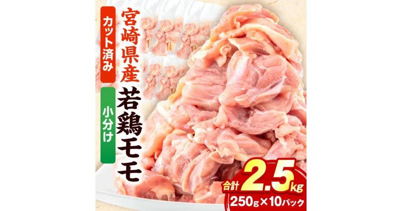 【ふるさと納税】 《レビューキャンペーン》 宮崎県産若鶏モモ切り身 小分けパック 合計2.5kg（250g×10パック） 煮物 唐揚げ 照り焼き チキン南蛮 鶏料理 お肉 国産 食品 畜産物 宮崎県 宮崎市 送料無料