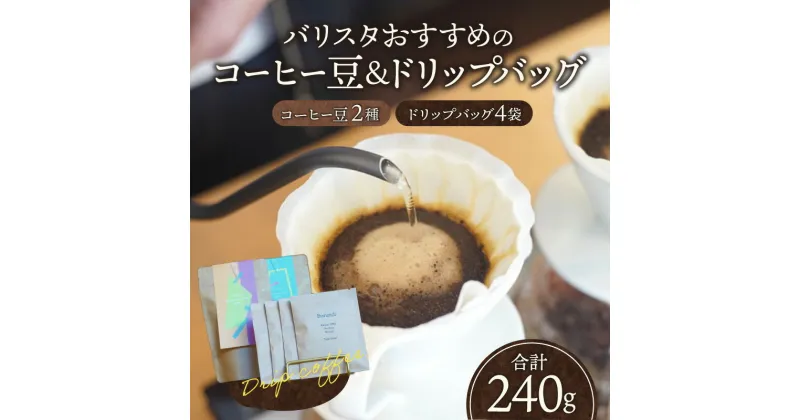 【ふるさと納税】バリスタ おすすめ コーヒー豆 100g×2種類 ドリップバッグ 4袋 コーヒー セット バリスタセレクト 浅煎り フルーティ 深煎り コク 味わい ランダム 手軽 簡単 宮崎県 宮崎市 送料無料