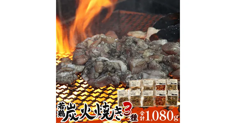 【ふるさと納税】宮崎「宮崎肉魚青木」県産 若鶏 炭火焼き 3種 1.08kg（120g×9袋：しお5みそ2辛みそ2） 柚子胡椒 人気メニュー プロ野球 キャンプシーズン お肉 国産 食品 畜産物 宮崎県 宮崎市 送料無料