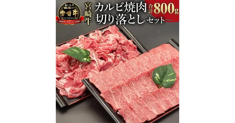 【ふるさと納税】《レビューキャンペーン》 宮崎牛 カルビ焼肉・切り落とし セット 計800g 黒毛和牛 和牛 焼肉 お肉 肉 国産牛 国産 カルビ 切り落し 柔らかい 料理 カルビ丼 牛丼 野菜炒め カレー 肉じゃが 炒め物 普段使い ご褒美 ギフト 冷凍 宮崎県 宮崎市 送料無料