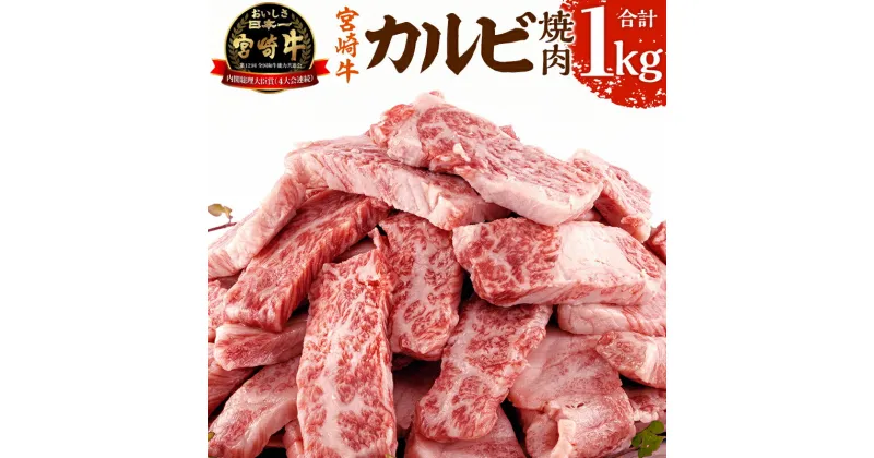 【ふるさと納税】宮崎牛 カルビ（バラ） 焼肉 250g×4パック（合計1kg）| 宮崎牛 牛肉 肉 国産牛 和牛 焼き肉 大容量 冷凍 小分け ギフト アウトドア キャンプ 内閣総理大臣賞4大会連続受賞 和牛オリンピック |