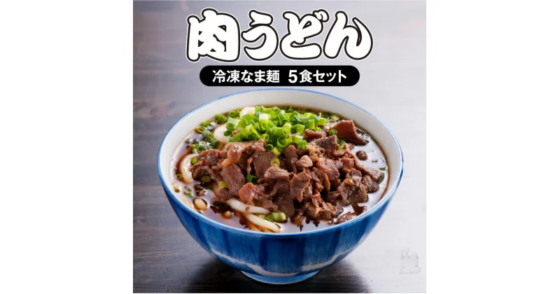 【ふるさと納税】 大盛うどん 肉うどん 冷凍なま麺5食セット 冷凍なま麺 140g×5 つゆ 200cc×5 味付け牛肉 70g×5 伝統の味 甘い出汁 イリコ 濃厚 ふっくら 柔らかい麺 すき焼き風の味付け肉 宮崎県 宮崎市 送料無料