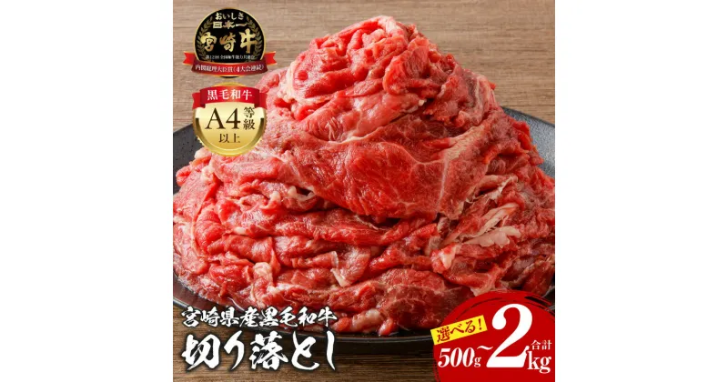 【ふるさと納税】《内容量が選べる》 宮崎牛 切り落とし 500g～2kg スライス カレー ハヤシライス 肉野菜炒め 牛丼 脂身 肉 お肉 牛肉小分け 便利 肉じゃが 黒毛和牛 国産牛 料理 アレンジ BBQ ギフト 選べる 選べる内容量 《レビューキャンペーン》 宮崎県 宮崎市 送料無料