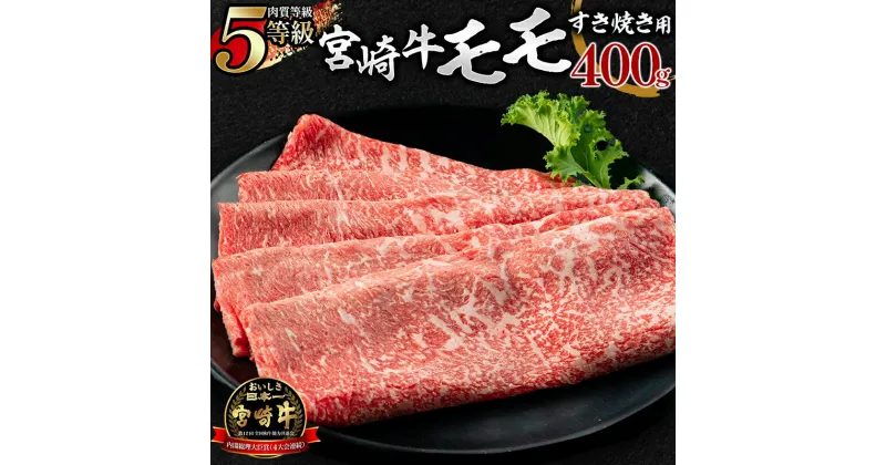 【ふるさと納税】肉質等級 5等級 宮崎牛 モモ すき焼き用 400g 冷凍 牛肉 牛 肉 モモ肉 内閣総理大臣賞 奥深い味わい 自然解凍 すき焼き 宮崎県産 宮崎市 グルメ お取り寄せグルメ 送料無料