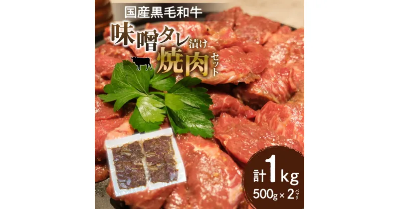 【ふるさと納税】KIRISHIMA RANCH 国産 黒毛和牛 味噌 タレ漬け 焼肉セット 500g 2パック 毎月 数量限定 秘伝 梨タレ バーベキュー 焼肉丼 焼肉 セット 酵素の働き 牛肉 食品 冷凍 宮崎県 宮崎市 送料無料