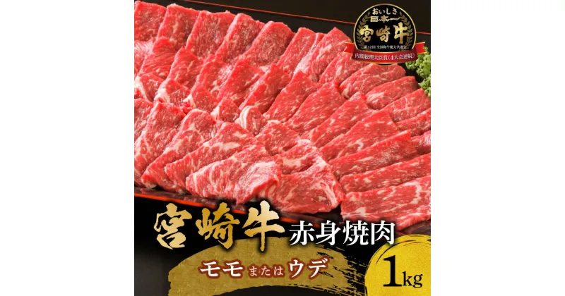 【ふるさと納税】宮崎牛赤身焼肉1kg 牛モモ 牛ウデ 牛肉 肉 宮崎県産 黒毛和牛 国産牛 国産 焼肉用 BBQ 料理 おかず 人気 赤身ブーム 南国宮崎 宮崎の肉 アレンジ グルメ お取り寄せ 宮崎県 宮崎市 送料無料