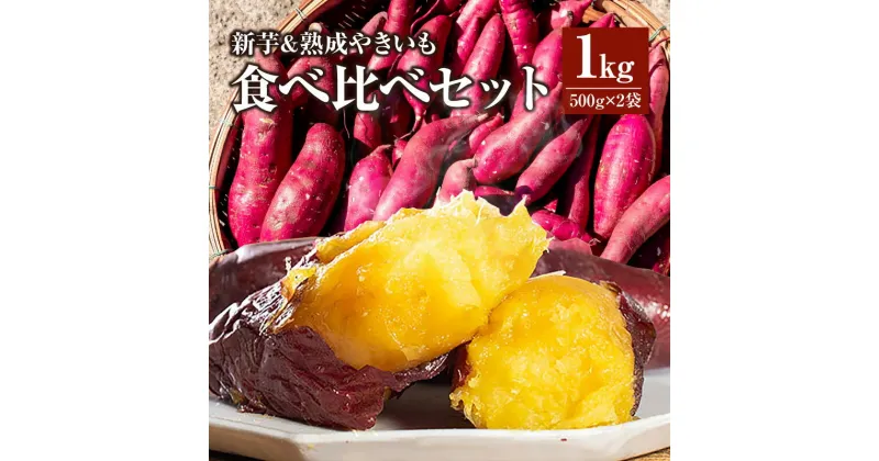 【ふるさと納税】新芋 熟成やきいも 食べ比べ セット 1kg 熟成 やきいも 詰め合わせ 2袋 高糖度 甘い 野菜 いも さつまいも ほくほく 香り 冷凍 簡単調理 グルメ お取り寄せ 人気 おすすめ おやつ おかし ご褒美 宮崎県 宮崎市 送料無料