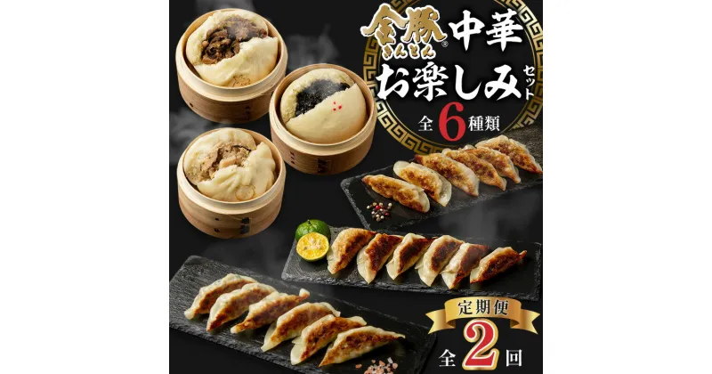 【ふるさと納税】 定期便 全2回 金豚中華お楽しみセット 宮崎牛 すき焼きまん 豚まん 黒ごまあんまん 香港餃子 しそ餃子 にら餃子 中華まん 水餃子 揚げ餃子 焼き餃子 蒸し餃子 中華料理 中華 アレンジ 惣菜 おかず おつまみ 冷凍餃子 グルメ おすすめ 宮崎市 送料無料