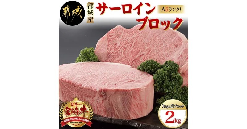 【ふるさと納税】都城産宮崎牛サーロインブロック（「A5」ランク） – 最高級牛肉 国産黒毛和牛 A5ランク和牛 霜降り肉 霜ふり 協同商事 直売所ATOM 送料無料 MC-0105【宮崎県都城市は2年連続ふるさと納税日本一！】