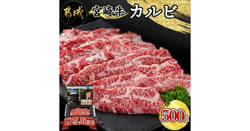 【ふるさと納税】宮崎牛カルビ500g – 宮崎牛 国産牛 黒毛和牛 牛肉 カルビ 500g 焼肉 冷凍でお届け ギフト 贈答用 送料無料 18-4205【宮崎県都城市は2年連続ふるさと納税日本一！】