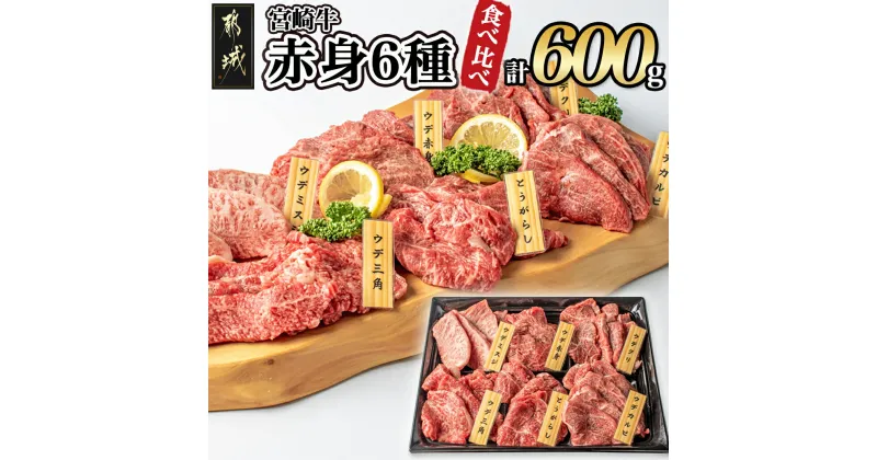 【ふるさと納税】宮崎牛赤身6種600g – 牛肉 ウデミスジ/ウデ三角/ウデクリ/とうがらし/ウデ赤身/ウデカルビ 赤身部位 ギフト 贈答用 送料無料 16-2601【宮崎県都城市は2年連続ふるさと納税日本一！】