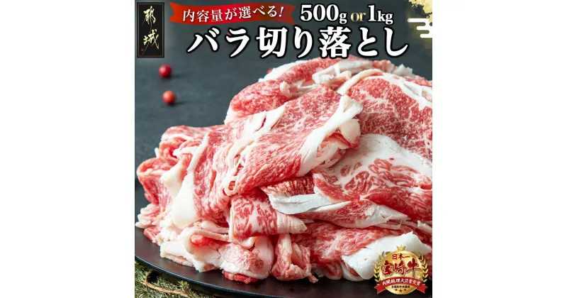 【ふるさと納税】【内容量が選べる！】都城産宮崎牛バラ切り落とし – 国産黒毛和牛 都城産宮崎牛 A4 ブランド牛肉 牛バラ切り落とし 選べる内容量 500g/1kg バラ肉 脂のうまみ 濃厚な風味 小分け 送料無料 SKU-2504 【宮崎県都城市は2年連続ふるさと納税日本一！】