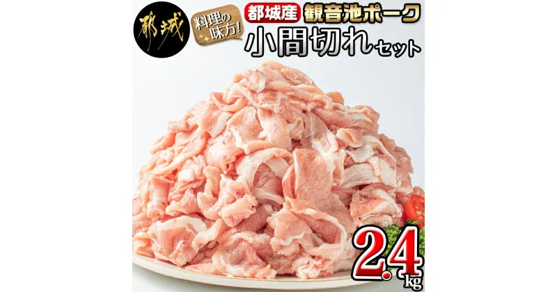 【ふるさと納税】都城産「観音池ポーク」料理の味方！小間切れ2.4kgセット – 豚肉 こま切れ スライス ウデ・モモ 観音池ポーク ブランド豚 送料無料 AA-7201【宮崎県都城市は2年連続ふるさと納税日本一！】