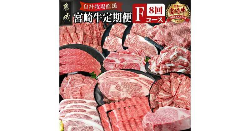 【ふるさと納税】宮崎牛定期便(8回お届け) Fコース – 宮崎牛 牛肉 肩ロース ウデモモ バラ モモ リブロース サーロイン スライス 切り落とし ブロック ステーキ 年末定期便 期間限定 送料無料 TAI8-2501【宮崎県都城市は2年連続ふるさと納税日本一！】