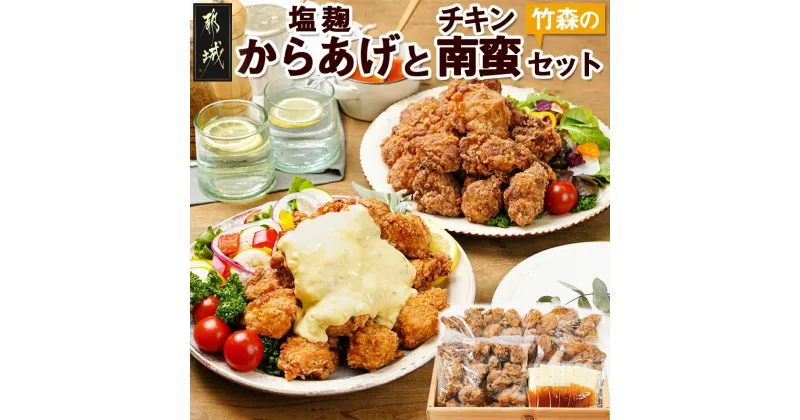 【ふるさと納税】【お届け月が選べる！】鶏塩こうじからあげとチキン南蛮セット – 国産若鶏 加工品 唐揚げ はちみつ入り南蛮酢 タルタルソース付き 冷凍食品 鶏もも肉 鶏肉 塩麹からあげ 発送時期が選べる 送料無料 AA-4402 【宮崎県都城市は2年連続ふるさと納税日本一！】