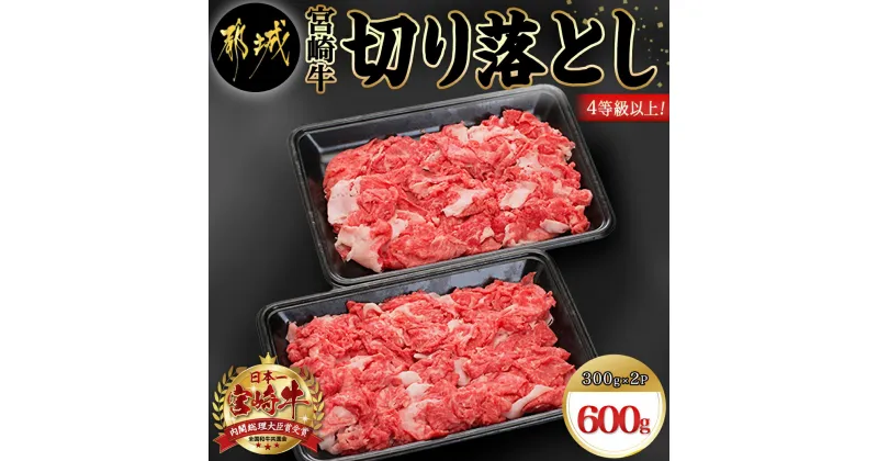 【ふるさと納税】宮崎牛切り落とし600g – 国産黒毛和牛 ブランド牛 牛肉 宮崎牛切落とし肉 300g×2パック 計600グラム 牛丼や炒め物などに 万能 beef 冷凍 国産/九州産/宮崎県産 送料無料 AA-8909【宮崎県都城市は2年連続ふるさと納税日本一！】