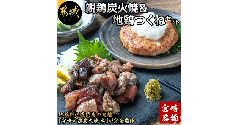 【ふるさと納税】【宮崎名物】親鶏炭火焼＆地鶏つくねセット – 地頭鶏(じとっこ)地鶏 つくね 親鶏もも＆むね炭火焼 冷凍 鍋 つくねハンバーグ 鶏肉 おかず お弁当のおかず 送料無料 MJ-7808【宮崎県都城市は2年連続ふるさと納税日本一！】