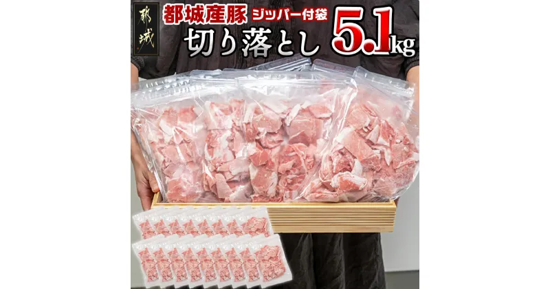 【ふるさと納税】【お届け月が選べる！】都城産豚切り落とし5.1kg(ジッパー付袋入り) – 切落とし(300グラム×17パック) チャック付き 小分け ウデ肉/モモ肉 発送時期が選べる 送料無料 16-1502【宮崎県都城市は2年連続ふるさと納税日本一！】