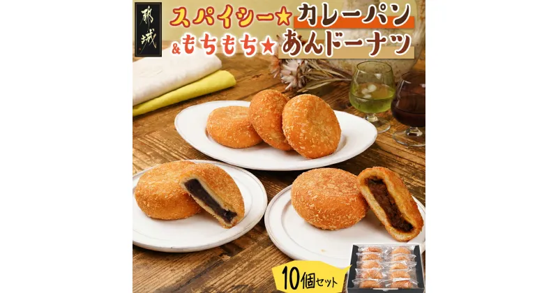 【ふるさと納税】 スパイシー☆カレーパン＆もちもち☆あんドーナツ10個セット – カレーパン あんドーナツ 各100g×5個 2種類 5個ずつセット おやつ 送料無料 12-F703【宮崎県都城市は2年連続ふるさと納税日本一！】